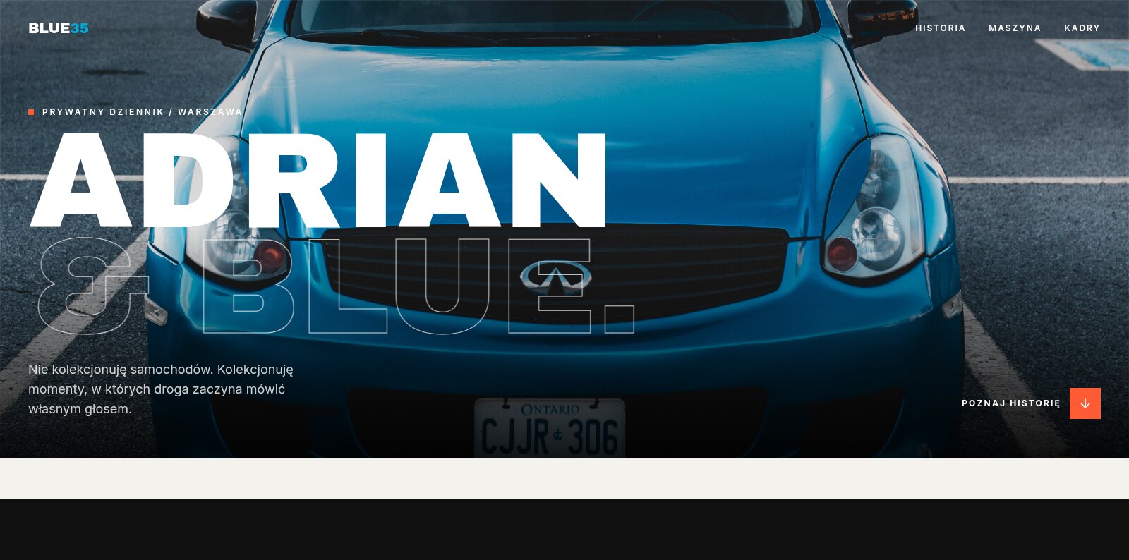 BLUE35 — Adrian i jego Infiniti